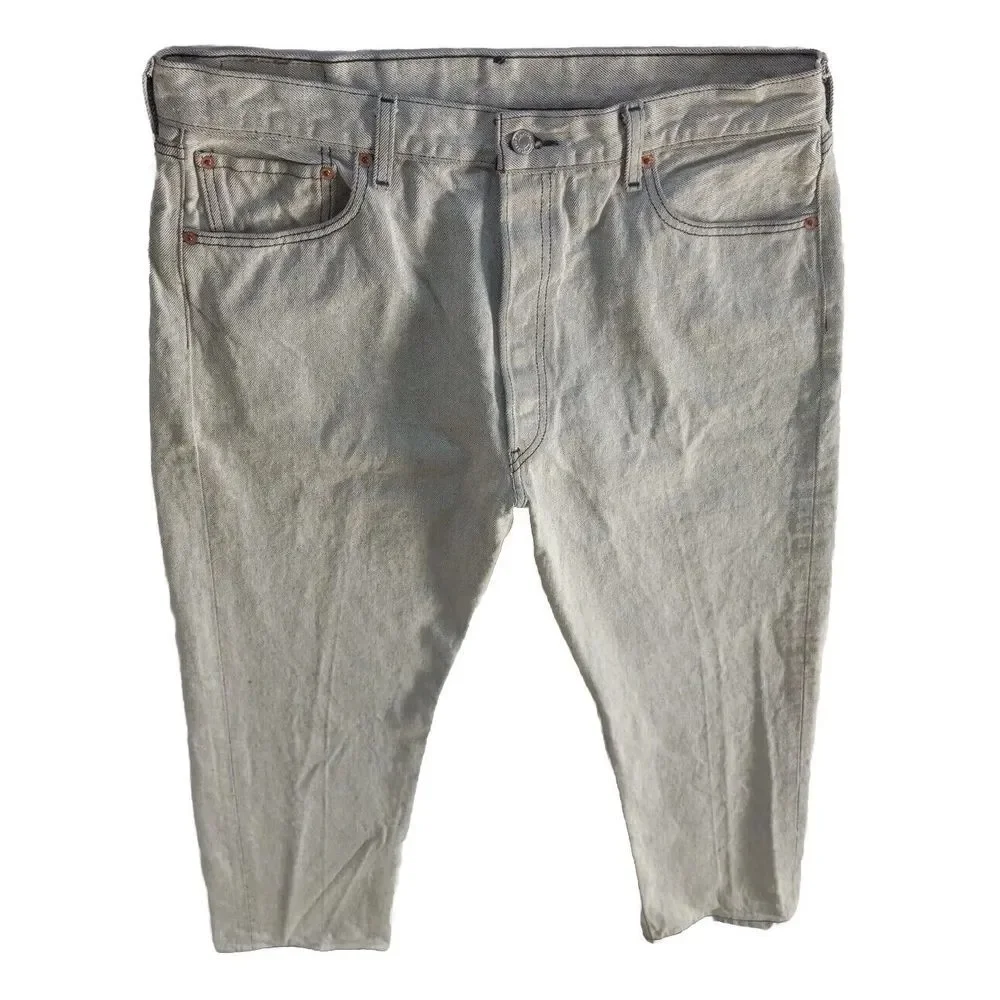 Vintage LEVI'S 501 XX Men's 38x32 Denim Jeans Straight Light Gray 80s 90s - Picture 8 of 16